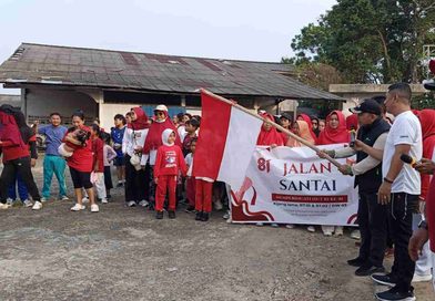 HUT ke-81 RI Makin Meriah, Warga Kijang Lama Ikuti Jalan Santai dan Permainan Rakyat