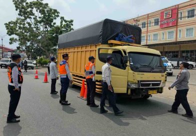 Dishub Tanjungpinang Tindak Tiga Truk ODOL dalam Operasi Gabungan